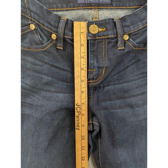Rock Republic Jeans Womens Size 4 Blue Kendra Curvy Bootcut Whiskers Dark Wash - Picture 7 of 16